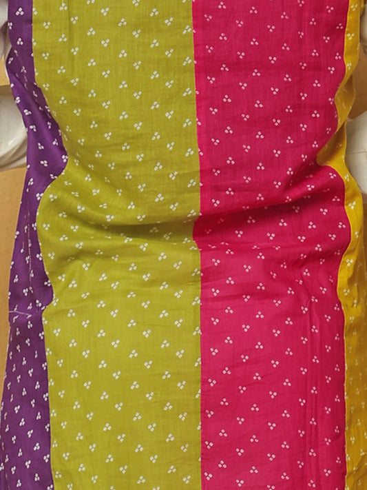 White Bandhani-Inspired Embroidered Kurta