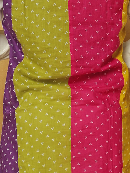 White Bandhani-Inspired Embroidered Kurta