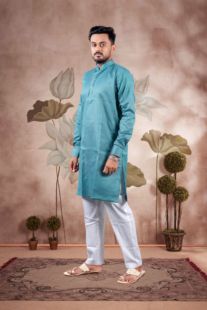 Rama Solid Cotton Kurta