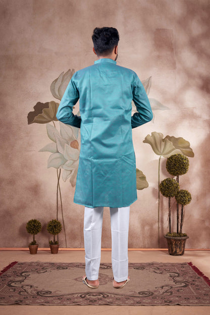 Rama Solid Cotton Kurta