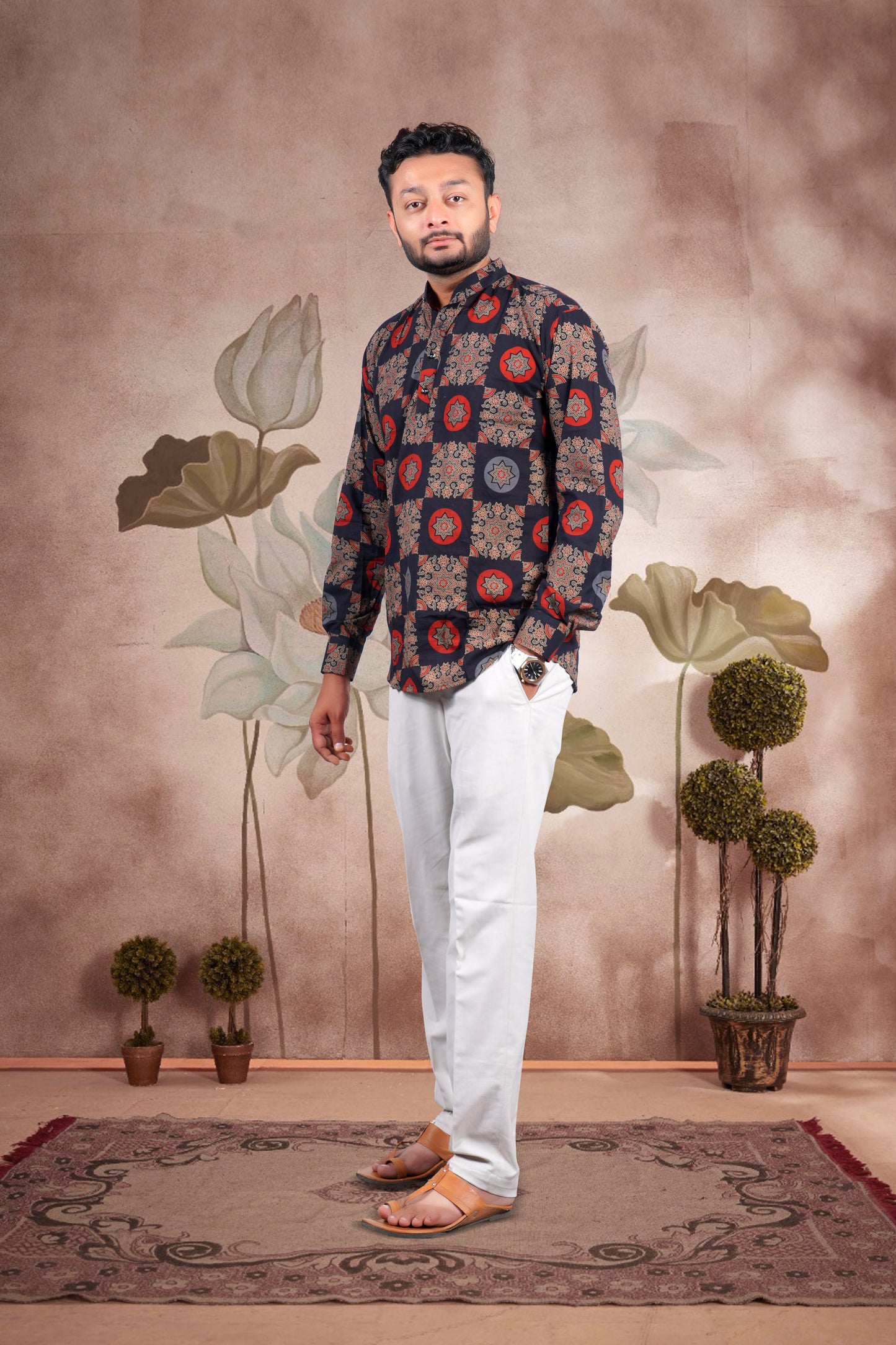 Rajasthani Block Print Cotton Short Kurta