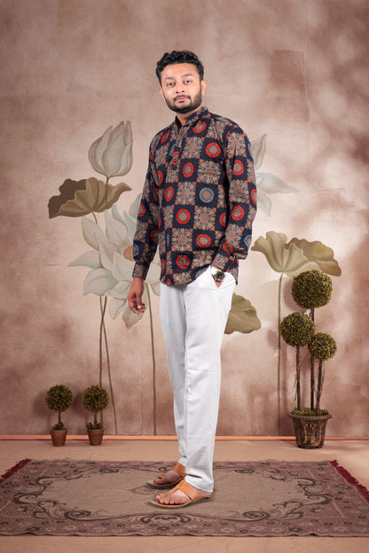 Rajasthani Block Print Cotton Short Kurta