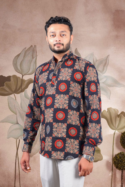 Rajasthani Block Print Cotton Short Kurta