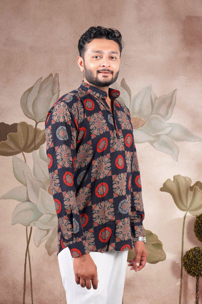 Rajasthani Block Print Cotton Short Kurta