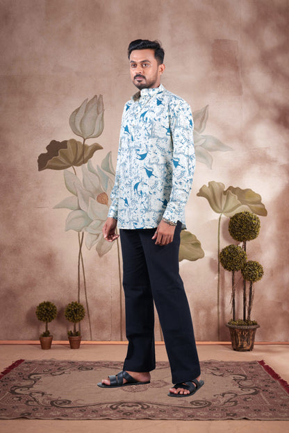 Warli Print Cotton Short Kurta